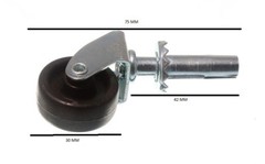 Castors Single Wheel Socket Fix 1 1/4 Inch 30mm Pack Of 20
