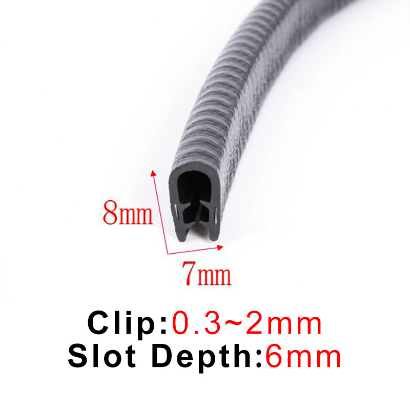 Rubber U Shape Car Door Edge Guard Molding Trim Rubber Edge Strip Seal Protector