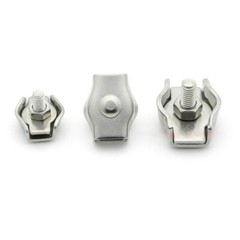 Simplex Duplex Stainless Steel 304 Wire Grips Clamp Clips Rope Cable Grip M2-M10