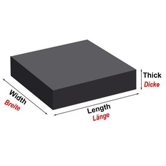 Solid Rubber Sheet Gasket-Thickness 1mm – 100mm Black Rubber Block Various Sizes