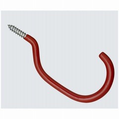Bicycle Hook, Red Vinyl Over Steel – N221-036