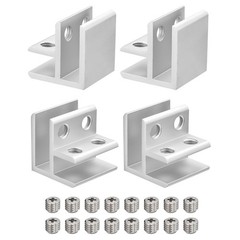 90 Degree Glass Clamp, 4pcs for 8-12mm Aluminum Alloy Double Side Glass Holder