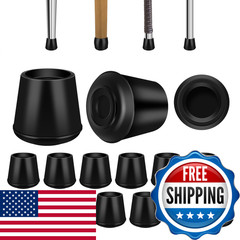 Vocomo 1 Round Rubber Chair Leg Tips Caps Chair Leg Floor Protectors Furniture
