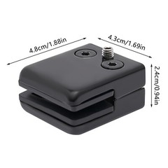 304 Stainless Steel Glass Clamps 8 Pack Black Glass Clamp Clip For 8-10mm Glass
