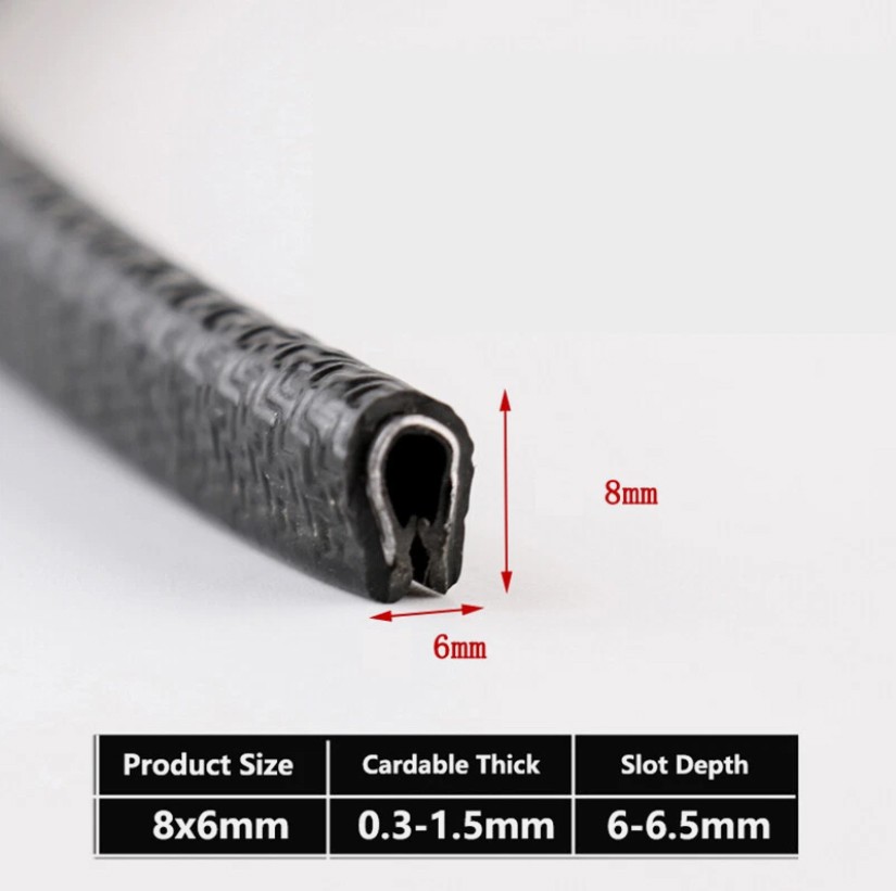 Car Door Edge Guard Protector Moulding Trim Edge Strip Chip Protect Width 6-18mm