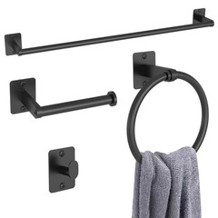 Matte Black Bathroom Accessories Set Kljkpa 4 Pieces Bathroom Hardware Set 24