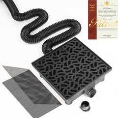 Gutter Downspout Extensions, 12x12in Catch Basin, 8.2ft Flexible Pipe Extender