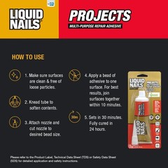 Liquid Nails LN-700 4-Ounce Small Projects and Repairs 4 Ounce, Multicolor