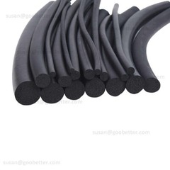 Black EPDM Rubber Foam Sealing Strip Round Bar For Cabinet Door Seal 1.5mm~50mm
