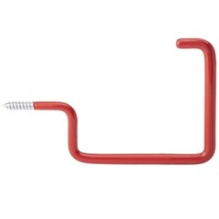 Large Storage Screw Hook, Red, Vinyl Coated -N271-013 2155BC