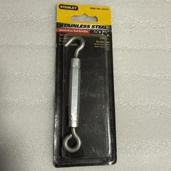 1 Hook Eye Turnbuckle 1/4” X 7 1/2” V2173 Stanley Hardware Stainless Steel