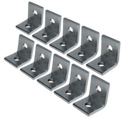 Highcraft 3/8″in-1/2″in Shelf Support Iron Angle Brackets for Bolt or Rod (10PK)