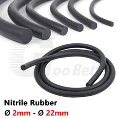 Solid NBR Nitrile Rubber Cord O-Ring Anti Oil Gasket Round Sealing Strip Ø2-22mm