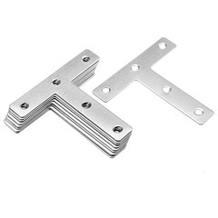 Flat Plate T Shape, 80mmx80mm, Angle Horn Brace Repair Brackets, 10pcs