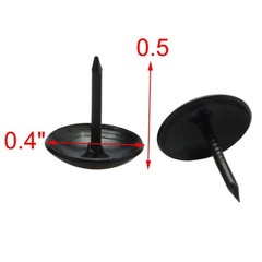 Home Metal Round Hat Thumb Tack Nail Push Pin Black 11 x 13mm 100pcs