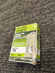 (QTY 4) Hillman 461296 Poultry Fence Staples Electro Galvanized 3/4″ 1 Lb