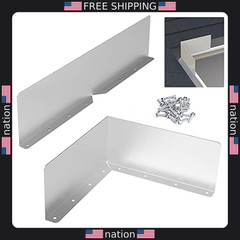 2 Pack Roof Gutter Valley Splash Guards, Rain Diverter for Shingle Roof Corners