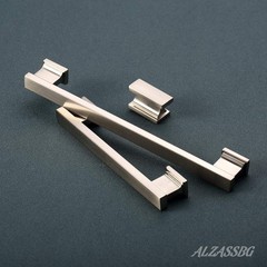 15 Pack Cabinet Knobs 37mm Brushed Satin Nickel Rectangle Kitchen Drawer Handles