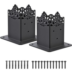 4×4 Post Base, Inner Size 3.6” x 3.6” Wood Fence Post Anchor Base, Heavy Du…