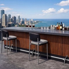 Zonon 6 ft Bar Foot Rail Kit Undercounter Stainless Steel
