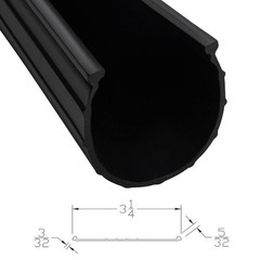 Garage Door Weather Stripping Bottom Rubber Seal 16 ft 16 ft, Black