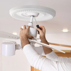 Home Decorative Ceiling Fan Light Plate with PU Medallion for Fixtures