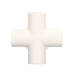 White 10 Pcs PVC Pipe Fitting 20mm 5 Way Right Angle 3 Dimensional Elbow