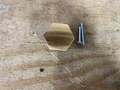 Emtek 86458US4 Mod Hex 1-1/2 Inch Geometric Cabinet Knob, Lot of 12 *READ*