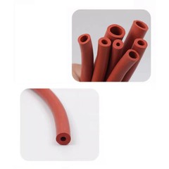 Silicone Foam Sealing Strip Round Tube Hollow Waterproof Strips Red ID 3mm-13mm