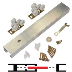 Johnson Hardware 100PD Aluminum Pocket Door Track & Hardware Kit