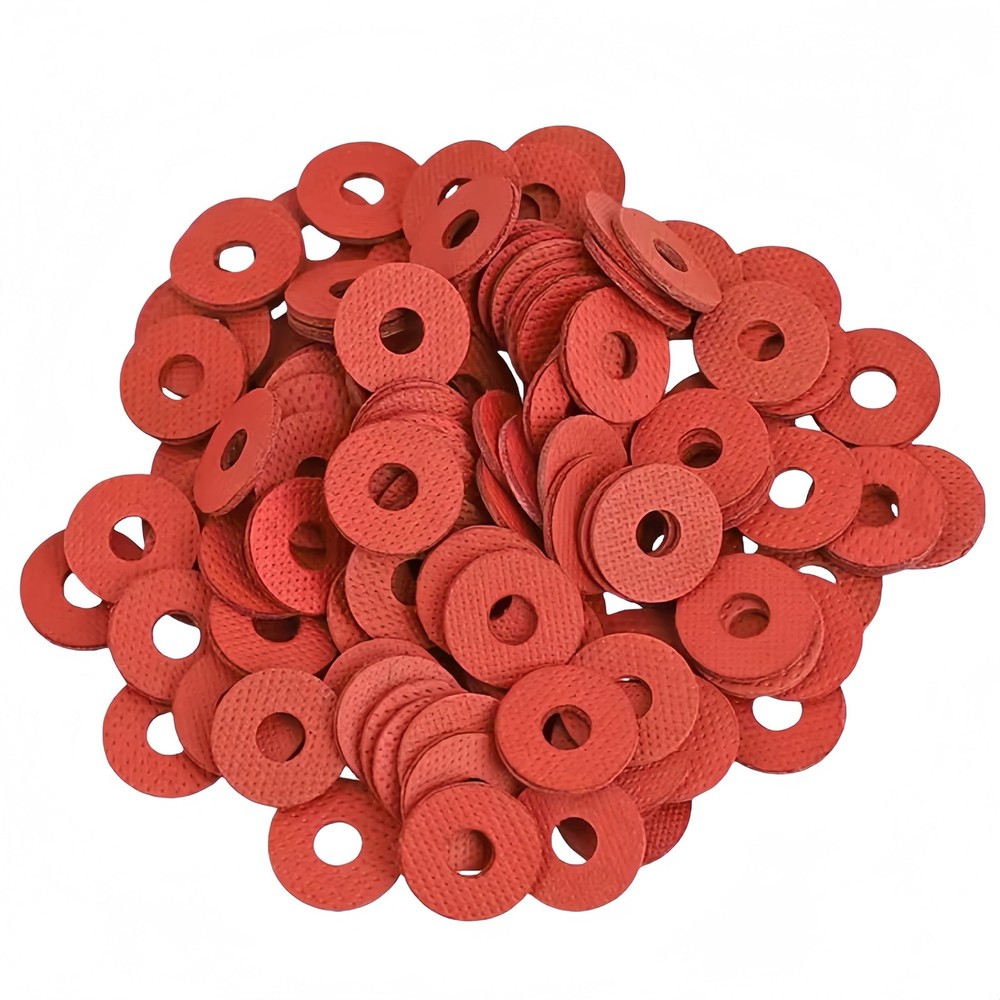 M5 x 10mm x 0.5mm Fiber Washers Insulating Flat Red x x 0.5mm,