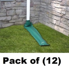 12 ea Thermwell DE46 46″ Green Roll Out Roll Up Automatic Downspout Extender