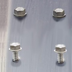 #10 x 1″ Sheet Metal Screws 100PCS 410 Stainless Steel Hex Washer x