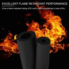 4Pcs Foam Pipe for Insulation Tubes 5/8″ (16mm) ID x 6Ft Black