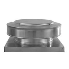10 In. Dia. Aluminum round Back Roof Vent with Curb Mount Flange in Mill Finish
