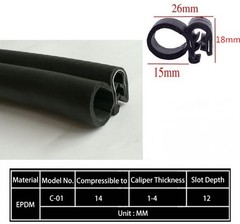Car Door Seal Strip Sealing Hollow Edge Guard Weatherstrip EPDM Various Sizes