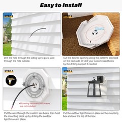 Vinyl Siding Mounting Blocks, Siding Mounting Kit, 130110006001 Octagon Mount…