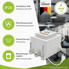 Voltage converter 230V to 12V transformer inverter power supply
