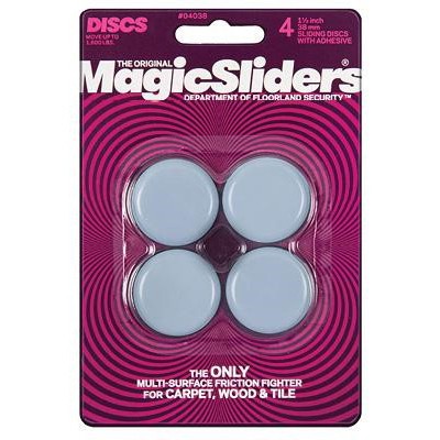 Surface Protectors, Furniture Sliding Discs, Adhesive, 1-1/2-In., 4-Pk. – 04038