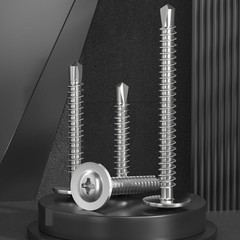 VGBUY 180Pcs #8 Self Tapping Screws Assortment Kit, 410 Stainless #8, Silver