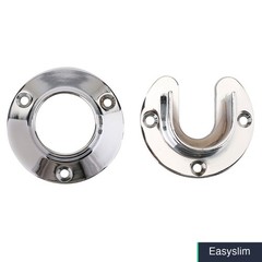 Closet Pole Sockets Chrome Heavy Duty 1-1/4 to 1-5/16 Inch Diameter