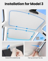 Tesla Model Y/3 Roof Sunshade Clips Accessories