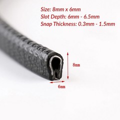 Moulding Trim Edge Strip Chip Protect Rubber EPDM Car Door Edge Guard Protector