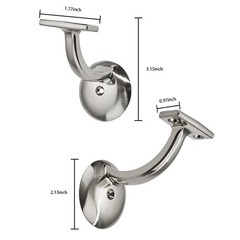 khtumeware 6 Pack Brushed Satin Nickel Hand Rail Bracket Heavy Duty Hardware …