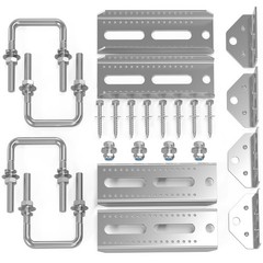 4 PCS 8″ Galvanized Swivel Top Bunk Bracket Kit for 3″ x 1.5″, 3″ x 2 ” and 3″ x