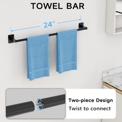 Matte Black Bathroom Accessories Set Kljkpa 4 Pieces Bathroom Hardware Set 24