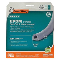 Frost King 1/4″T X 5/16″W X 17’L EPDM TP V25GA Frost King V25GA 077578012551