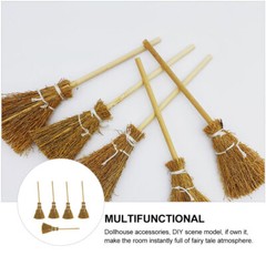 8pcs Mini Brooms Wizard Flying Broom Miniature Brooms for Crafts