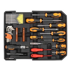 4-Compartments Trolley Case Tool Box Hand Tool Kit Hardware Tool & Luggage Kit