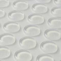 64Pcs New CLEAR Ball Round Anti-Collision Silicone Pad With 3M Sticker 12*2mm